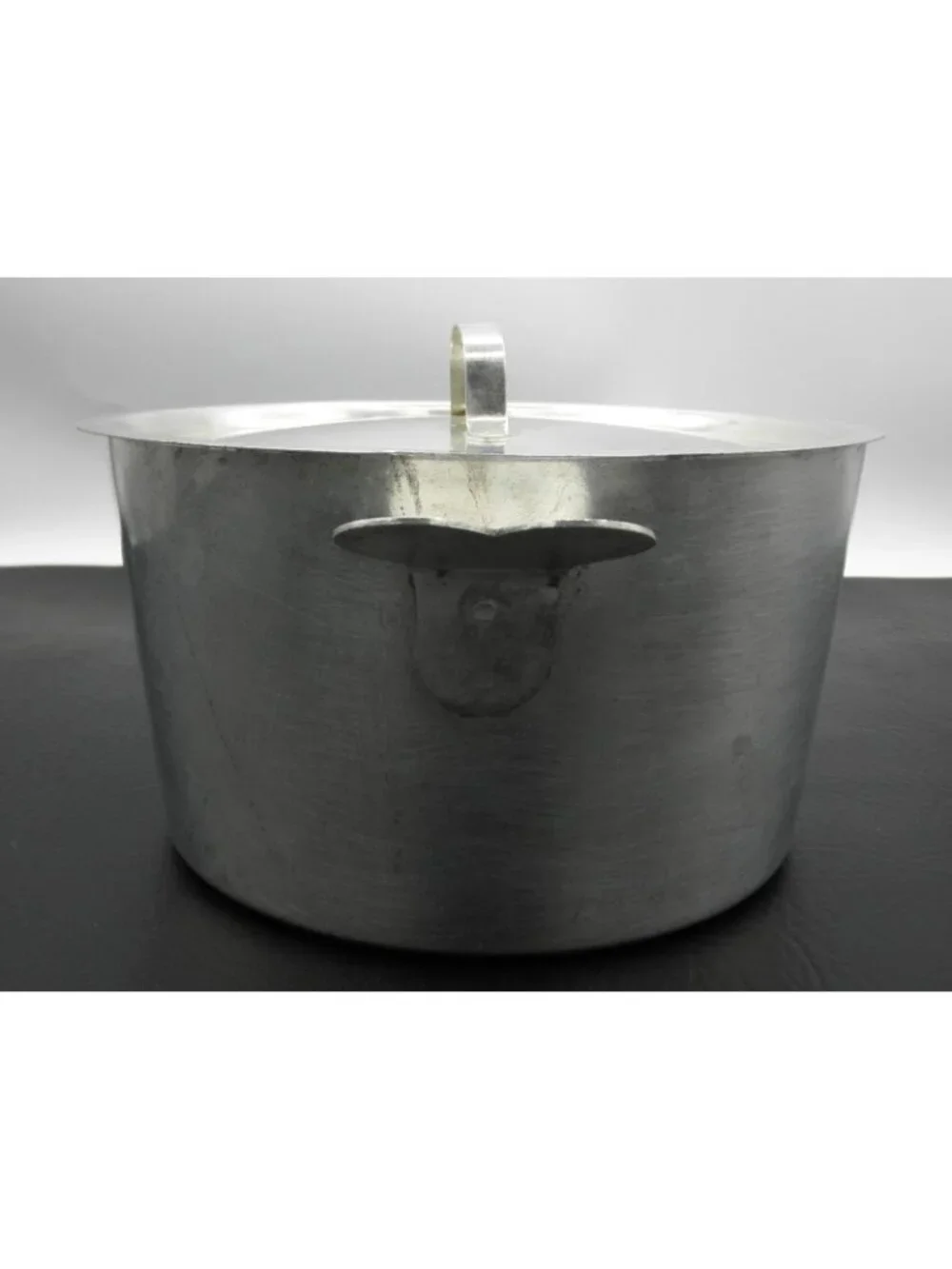 French Charlotte Pot Heart Handles France Flan Custard Pan No 18 with Lid Clean
